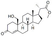 (20S)-19-Hydroxy-3-oxopregn-4-ene-20-carboxylic acid methyl ester 结构式
