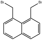 1,8-ビス(ブロモメチル)ナフタレン 化学構造式