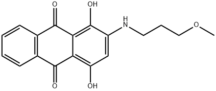 1,4-dihydroxy-2-[(3-methoxypropyl)amino]anthraquinone Struktur