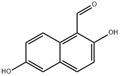 2,6-ジヒドロキシナフタレン-1-カルバルデヒド 化学構造式
