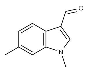 1,6-ジメチル-1H-インドール-3-カルブアルデヒド 化学構造式