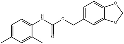Carbamic acid, (2,4-dimethylphenyl)-, 1,3-benzodioxol-5-ylmethyl ester (9CI),202599-97-1,结构式