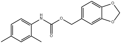 Carbamic acid, (2,4-dimethylphenyl)-, 1,3-benzodioxol-5-ylmethyl ester (9CI) Structure