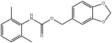 Carbamic acid, (2,6-dimethylphenyl)-, 1,3-benzodioxol-5-ylmethyl ester (9CI) Structure