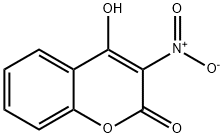 4-ヒドロキシ-3-ニトロ-2H-1-ベンゾピラン-2-オン 化学構造式