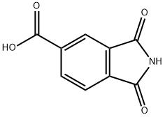 1,3-ジオキソイソインドリン-5-カルボン酸 化学構造式