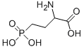 rac-(R*)-2-アミノ-4-ホスホノブタン酸 化学構造式