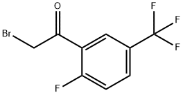 2-フルオロ-5-(トリフルオロメチル)フェナシルブロミド 化学構造式