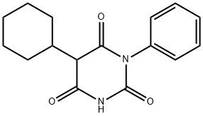 1-Phenyl-5-cyclohexylbarbituric acid Structure