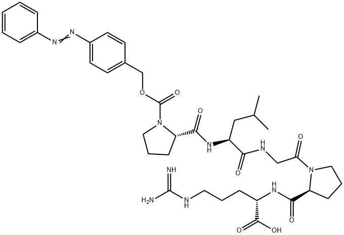 phenylazobenzyloxycarbonyl-prolyl-leucyl-glycyl-prolyl-arginine 结构式