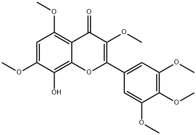 8-HYDROXY-3,5,7,3',4',5'-HEXAMETHOXYFLAVONE 结构式