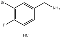 3-ブロモ-4-フルオロベンジルアミン塩酸塩 化学構造式