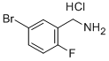 5-ブロモ-2-フルオロベンジルアミン塩酸塩 化学構造式
