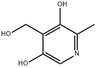 3,5-ジヒドロキシ-2-メチル-4-ピリジンメタノール 化学構造式
