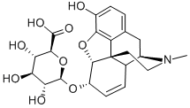 [(5R,6S)-3-ヒドロキシ-7,8-ジデヒドロ-4,5-エポキシ-17-メチルモルフィナン]-6-イルβ-D-グルコピラノシドウロン酸 化学構造式