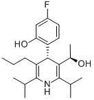 3-Pyridinemethanol, 4-(4-fluoro-2-hydroxyphenyl)-a-methyl-2,6-bis(1-methylethyl)-5-propyl-, (aR,4S)-rel- (9CI) Structure