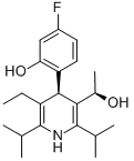 3-Pyridinemethanol, 5-ethyl-4-(4-fluoro-2-hydroxyphenyl)-a-methyl-2,6-bis(1-methylethyl)-, (aR,4R)-rel- (9CI) Structure