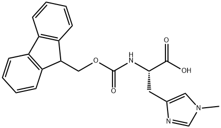 N-[芴甲氧羰基]-1-甲基-L-组氨酸 结构式