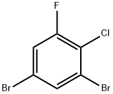2-クロロ-3,5-ジブロモ-1-フルオロベンゼン 化学構造式