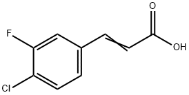 4-クロロ-3-フルオロけい皮酸 化学構造式