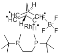 (S,S)-1,2-BIS[(TERT-BUTYL)METHYLPHOSPHINO]ETHANE[ETA-(2,5-NORBORNADIENE)]RHODIUM(I) TETRAFLUOROBORATE Structure