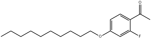 4'-デシルオキシ-2'-フルオロアセトフェノン 化学構造式