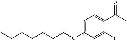 2'-フルオロ-4'-ヘプチルオキシアセトフェノン 化学構造式