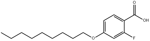 2-フルオロ-4-ノニルオキシ安息香酸 化学構造式