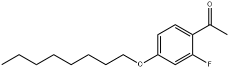 2'-フルオロ-4'-オクチルオキシアセトフェノン 化学構造式