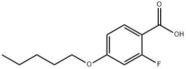 2-フルオロ-4-ペンチルオキシ安息香酸 化学構造式