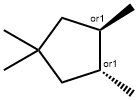 rel-1,1,3α*,4β*-テトラメチルシクロペンタン 化学構造式