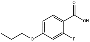 2-フルオロ-4-プロポキシ安息香酸 化学構造式