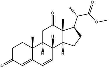(20S)-3,12-Dioxopregna-4,6-diene-20-carboxylic acid methyl ester Struktur