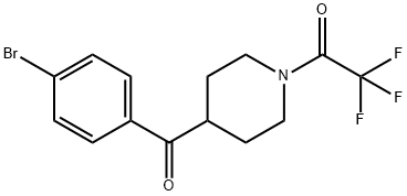 (4-BROMOPHENYL)[1-(TRIFLUOROACETYL)-4-PIPERIDINYL]METHANONE Structure