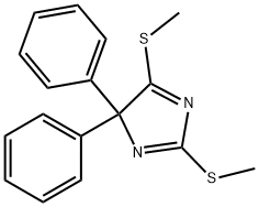 2,5-ビス(メチルチオ)-4,4-ジフェニル-4H-イミダゾール 化学構造式