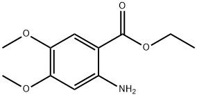2-アミノ-4,5-ジメトキシ安息香酸エチル 化学構造式