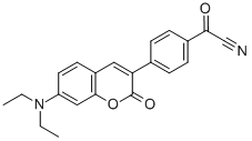 4-(7-二乙基氨基-3-香豆素)苯甲酰氰 结构式
