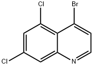 4-ブロモ-5,7-ジクロロキノリン 化学構造式