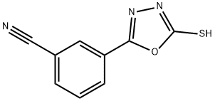 3-(5-mercapto-1,3,4-oxadiazol-2-yl)benzonitrile Struktur