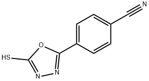 4-(5-mercapto-1,3,4-oxadiazol-2-yl)benzonitrile 化学構造式