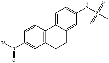 N-(9,10-Dihydro-7-nitrophenanthren-2-yl)methanesulfonamide 结构式