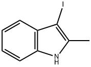 3-碘-2-甲基-1H-吲哚 结构式