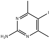 2-アミノ-5-ヨード-4,6-ジメチルピリミジン 化学構造式