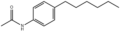 N-(4-ヘキシルフェニル)アセトアミド 化学構造式