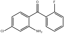 2-アミノ-4-クロロ-2'-フルオロベンゾフェノン 化学構造式
