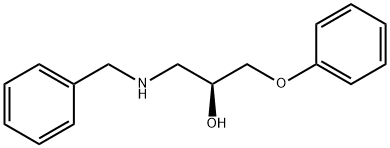 (S)-(-)-1-ベンジルアミノ-3-フェノキシ-2-プロパノール 化学構造式