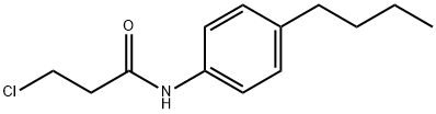 N-(4-ブチルフェニル)-3-クロロプロパンアミド 化学構造式