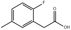 2-フルオロ-5-メチルフェニル酢酸 化学構造式