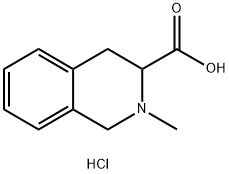 1,2,3,4-四氢-2-甲基-3-异喹啉甲酸盐酸盐 结构式