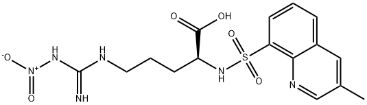 N2-(3-甲基-8-喹啉磺酰基)-NG-硝基-L-精氨酸 结构式